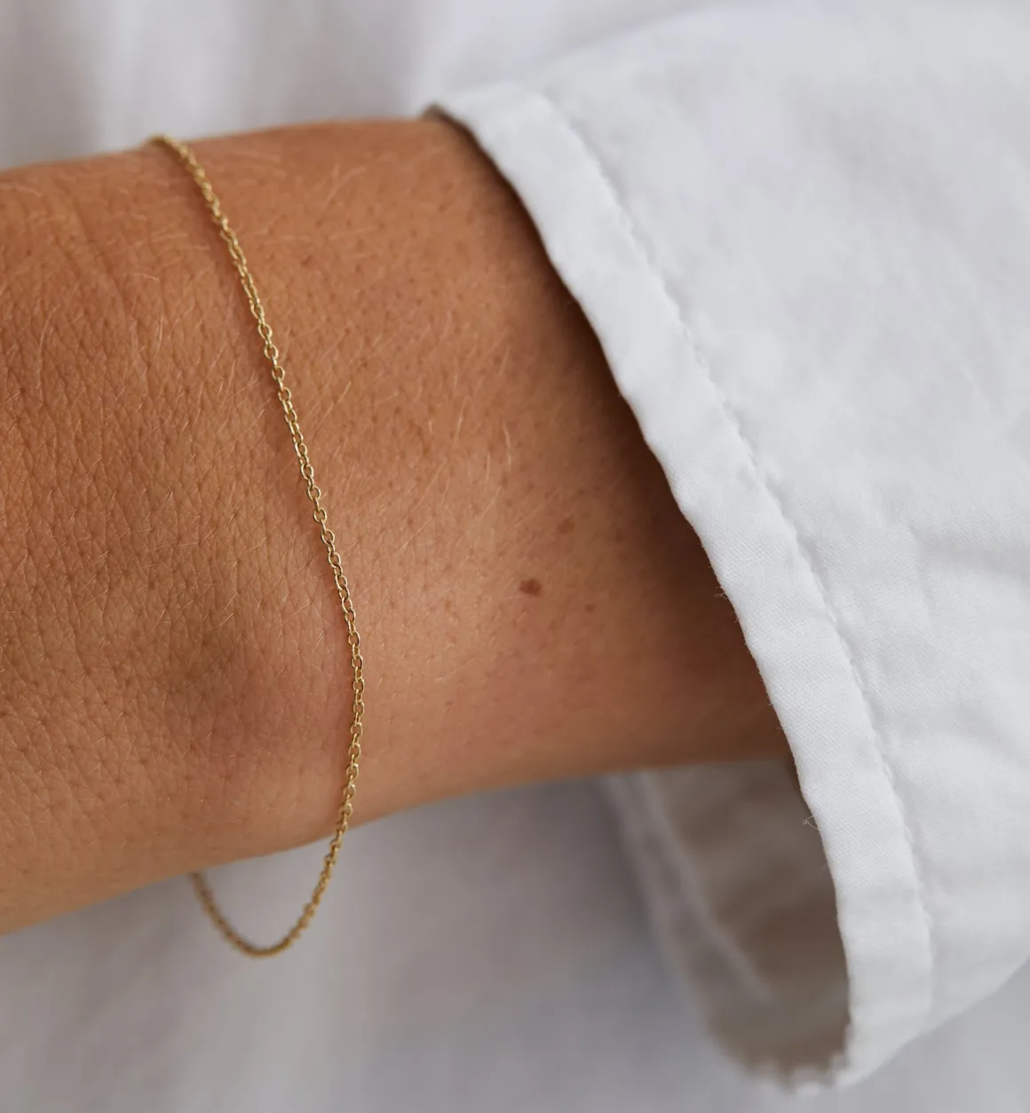 Anna + Nina ​Verguld | Zilver & Verzilverd | Anchor Plain Bracelet