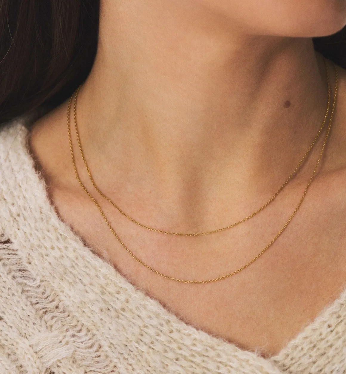 Anna + Nina ​Verguld | Zilver & Verzilverd | Anchor Plain Necklace