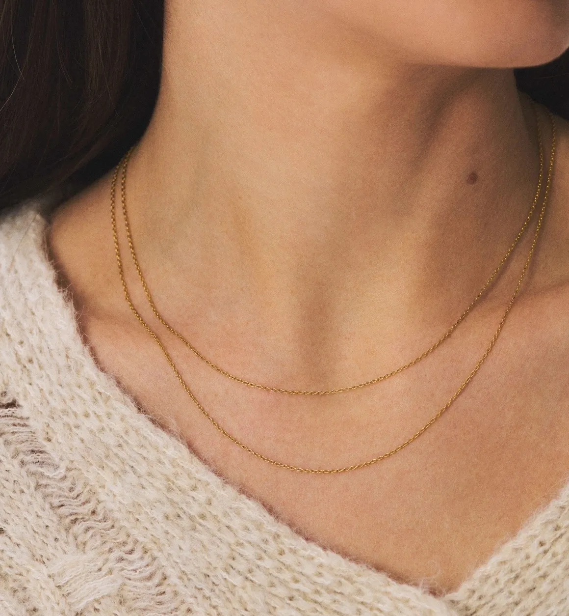 Anna + Nina 14K Goud | Voor Je Partner | Anchor Plain Necklace 14K Geelgoud