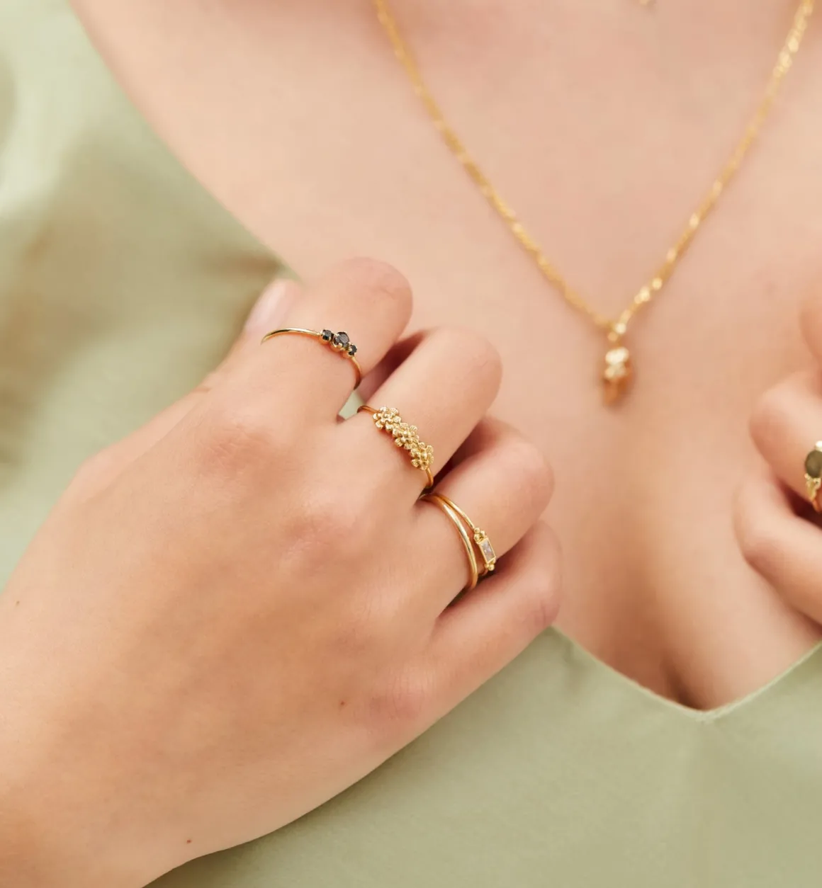 Anna + Nina 14K Goud | Voor Je Partner | Baguette Ring Zirconia 14K Geelgoud