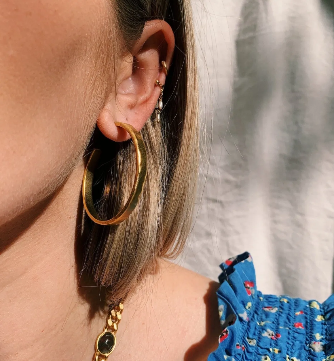 Brinker + Eliza ​Verguld | Hammered Hoops Set