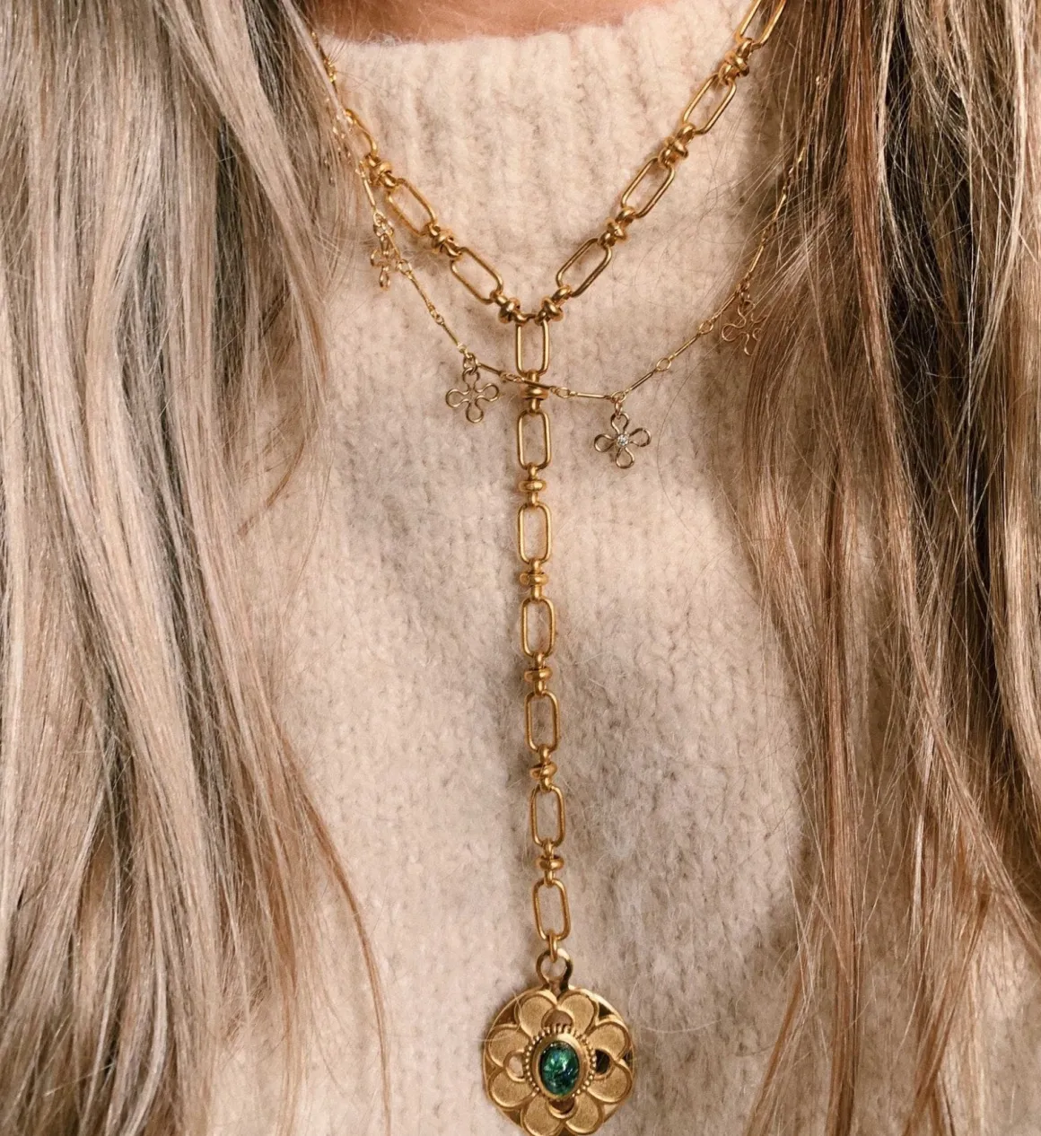 Brinker + Eliza ​Verguld | Sunshine Y-Necklace