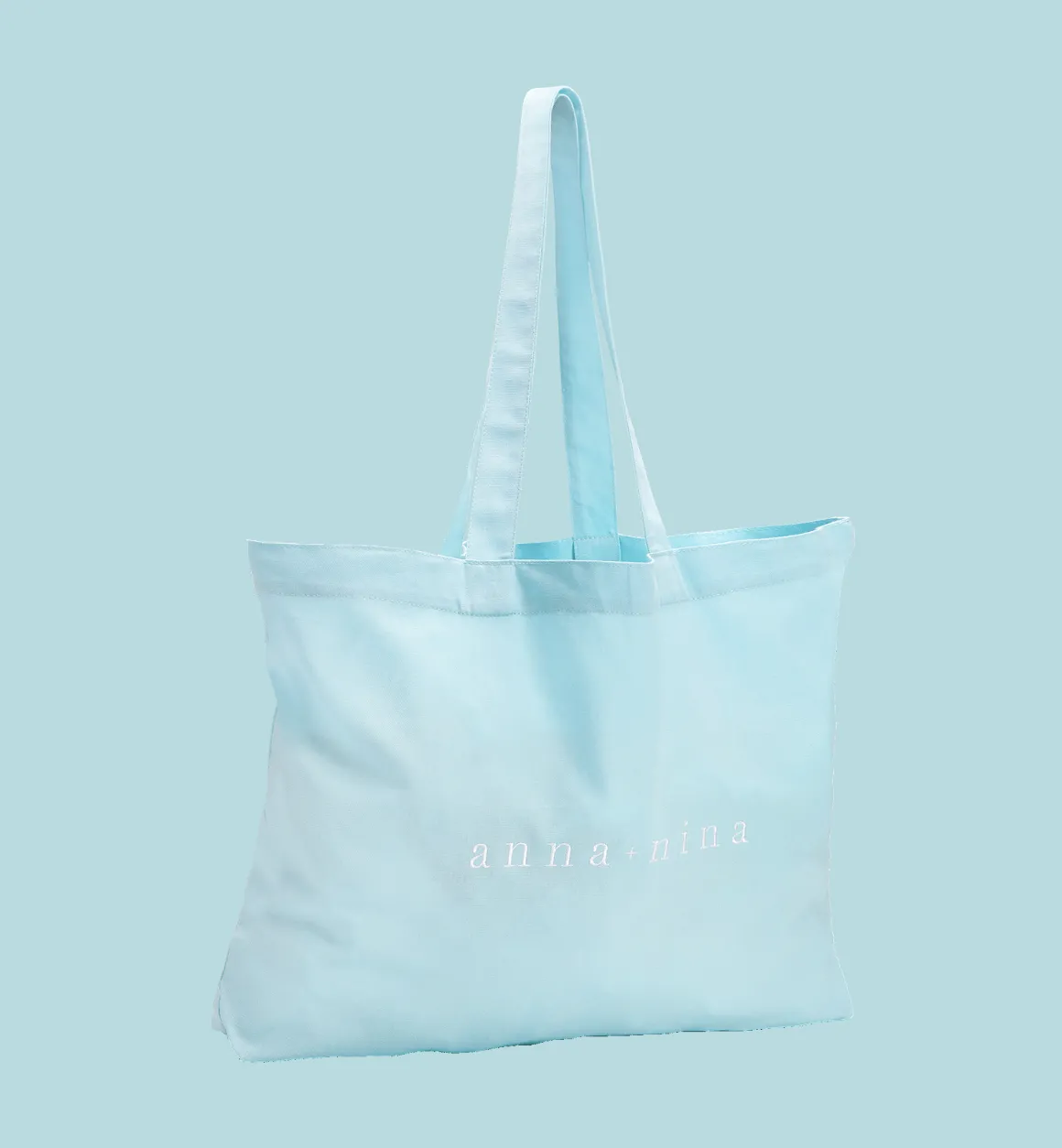 Anna + Nina Accessories | Canvas A+N Blue Tote Bag