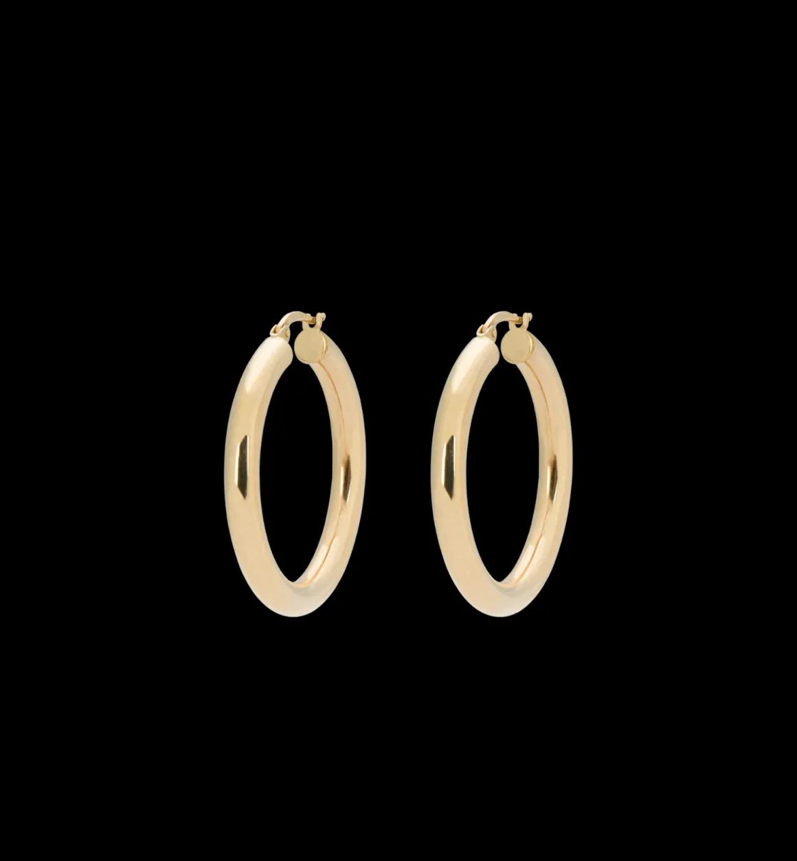 Anna + Nina 14K Goud | Classic Round Hoop Earrings (S) 14K Geelgoud