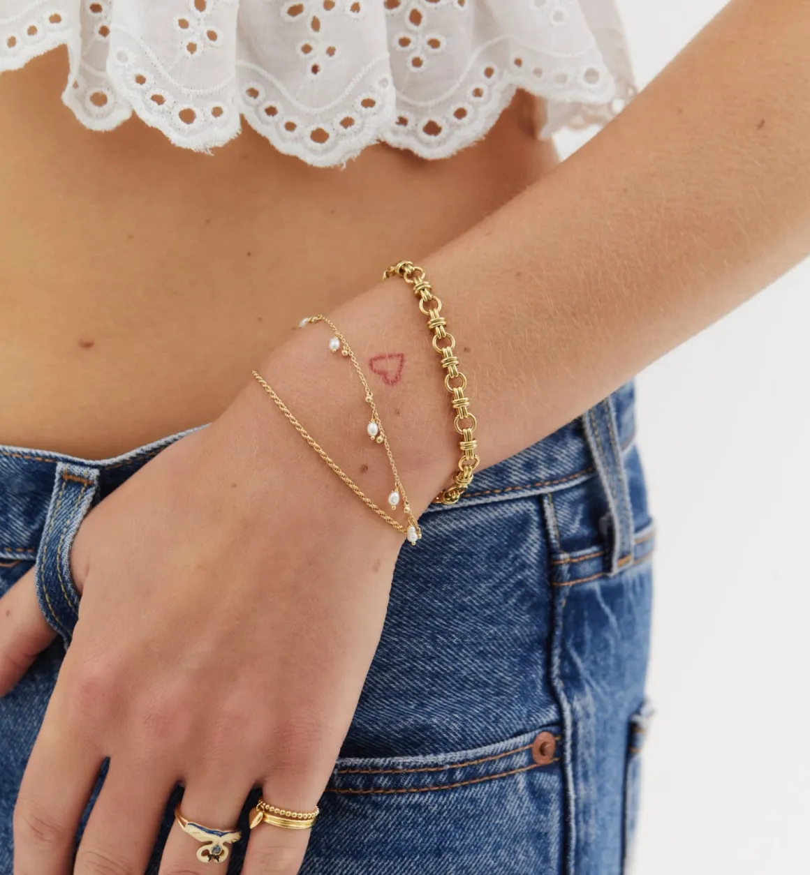 Anna + Nina ​Verguld | Zilver & Verzilverd | Cosmic Dust Bracelet