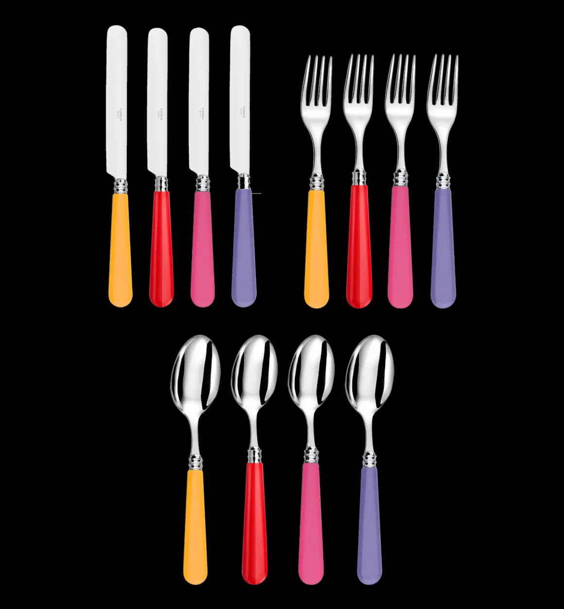 Capdeco Servies | Bestek | Cutlery Set 12 Pieces - Bright Multicolour