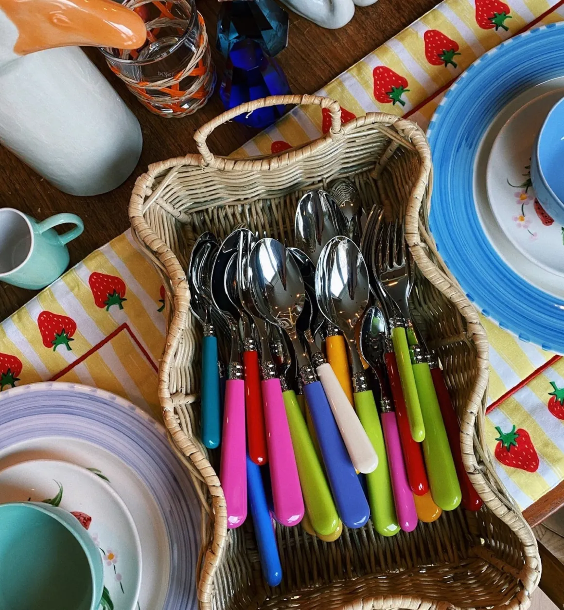 Capdeco Servies | Bestek | Cutlery Set 12 Pieces - Pastel Multicolour