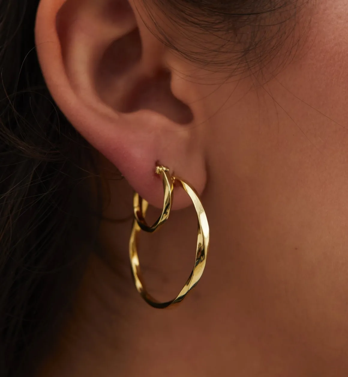 Anna + Nina ​Verguld | Zilver & Verzilverd | Dazzling Hoop Earrings