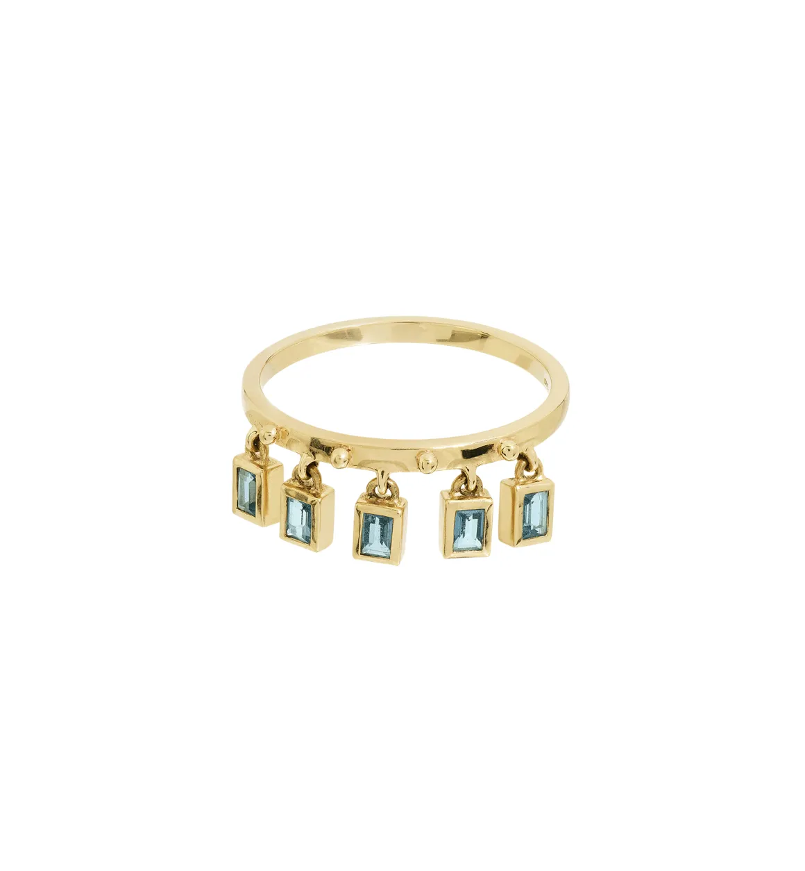 Anna + Nina 14K Goud | Drooping Aurelia Dust Ring 14K Geelgoud