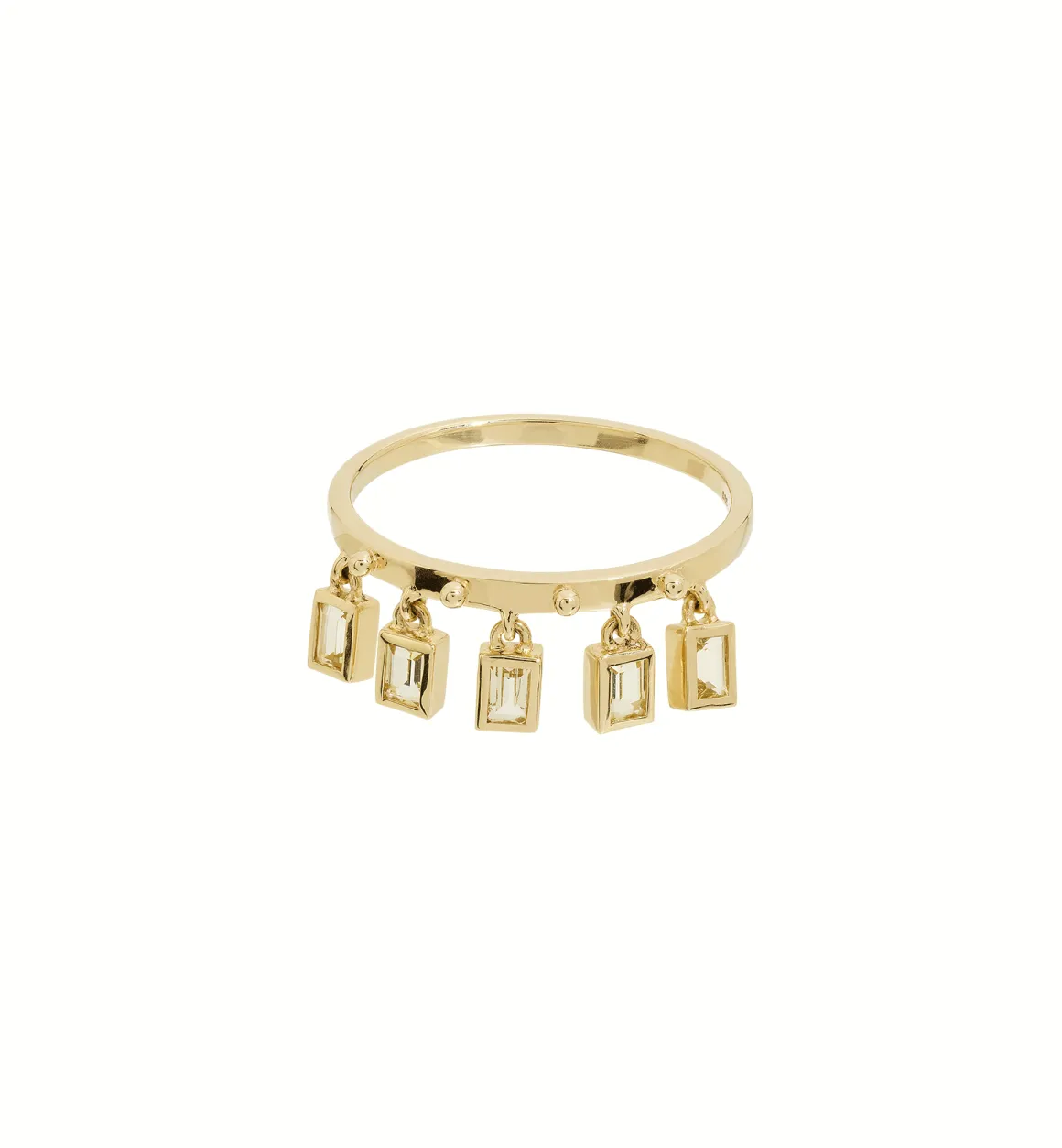 Anna + Nina 14K Goud | Drooping Aurelia Luster Ring 14K Geelgoud