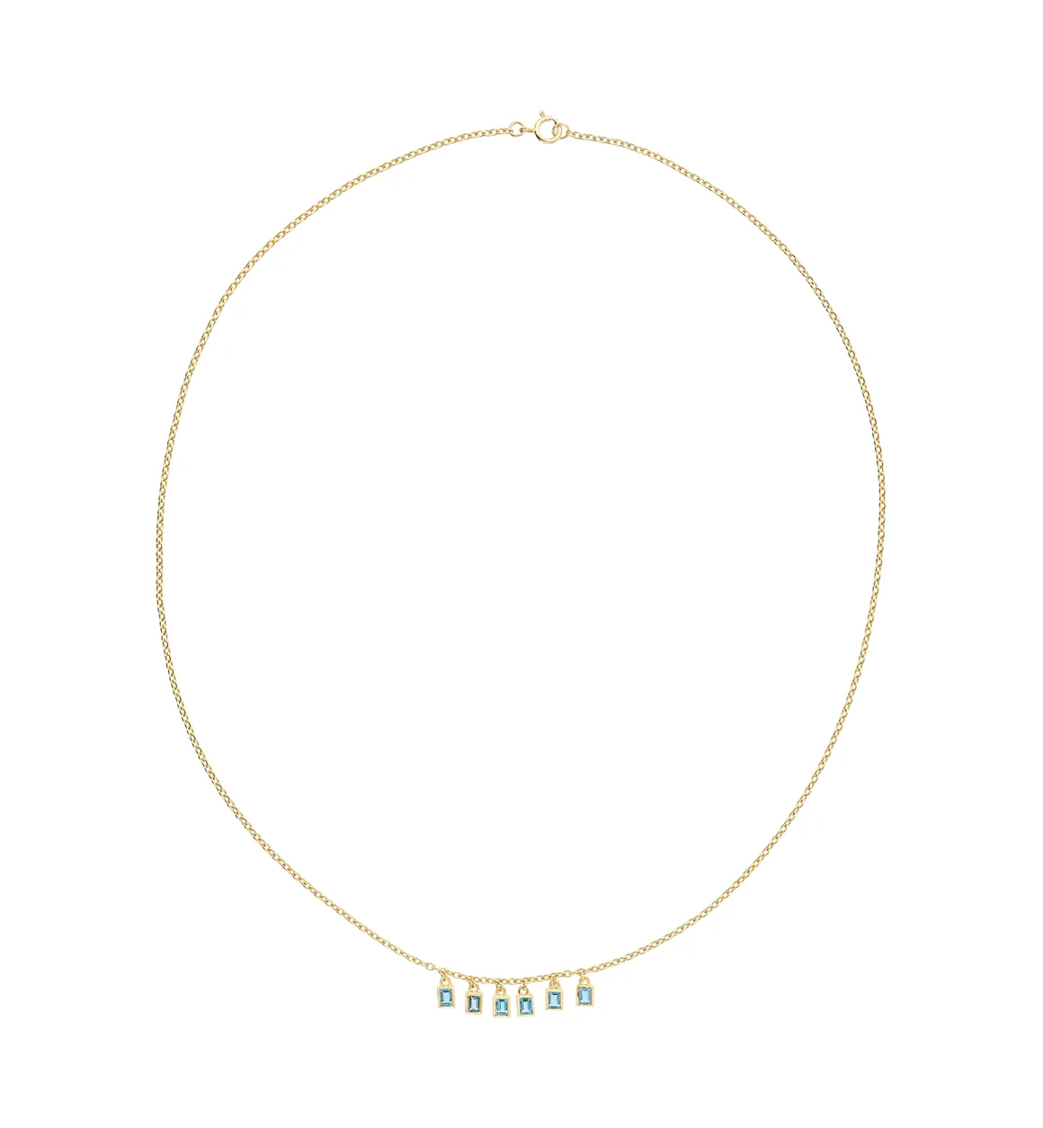 Anna + Nina 14K Goud | Drooping Aurelia Necklace 14K