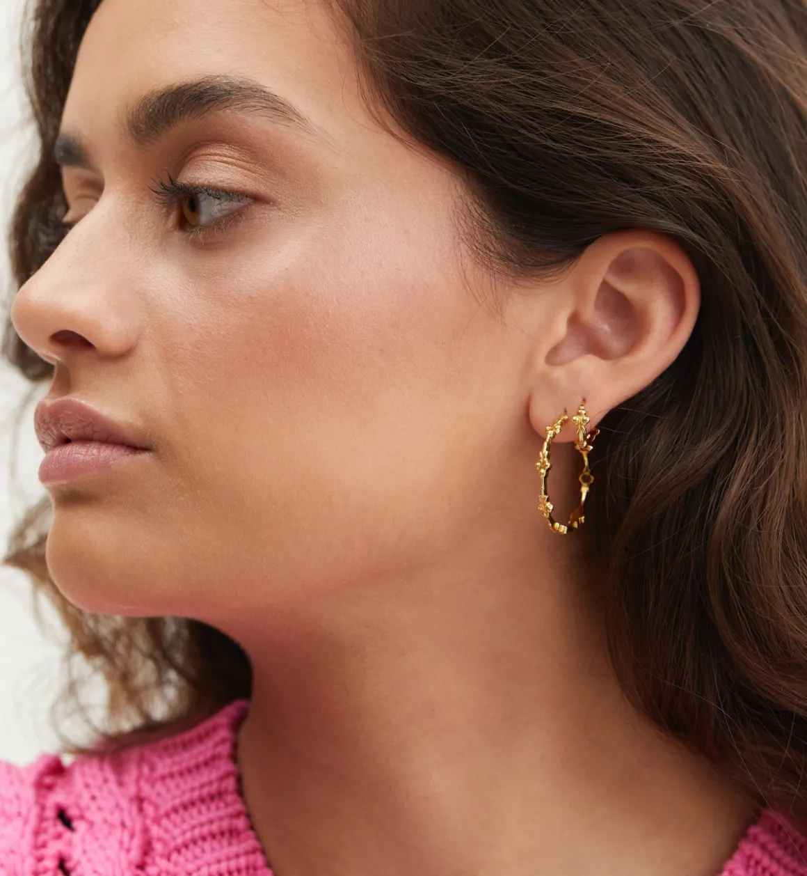 Anna + Nina ​Verguld | Zilver & Verzilverd | Eden Hoop Earrings