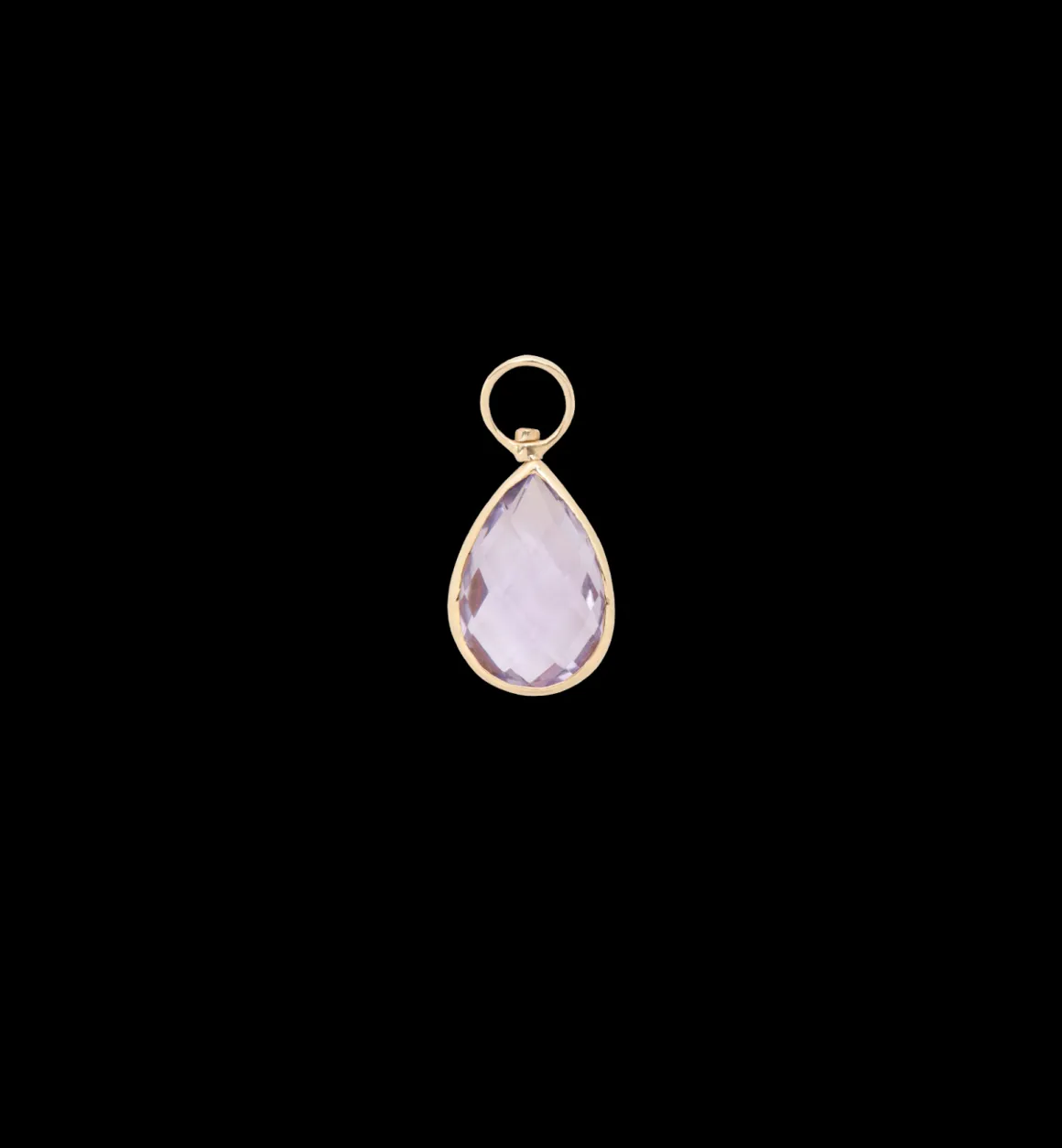 Anna + Nina 14K Goud | Voor Je Partner | Enchanting Tear Purple Amethyst Charm 14K