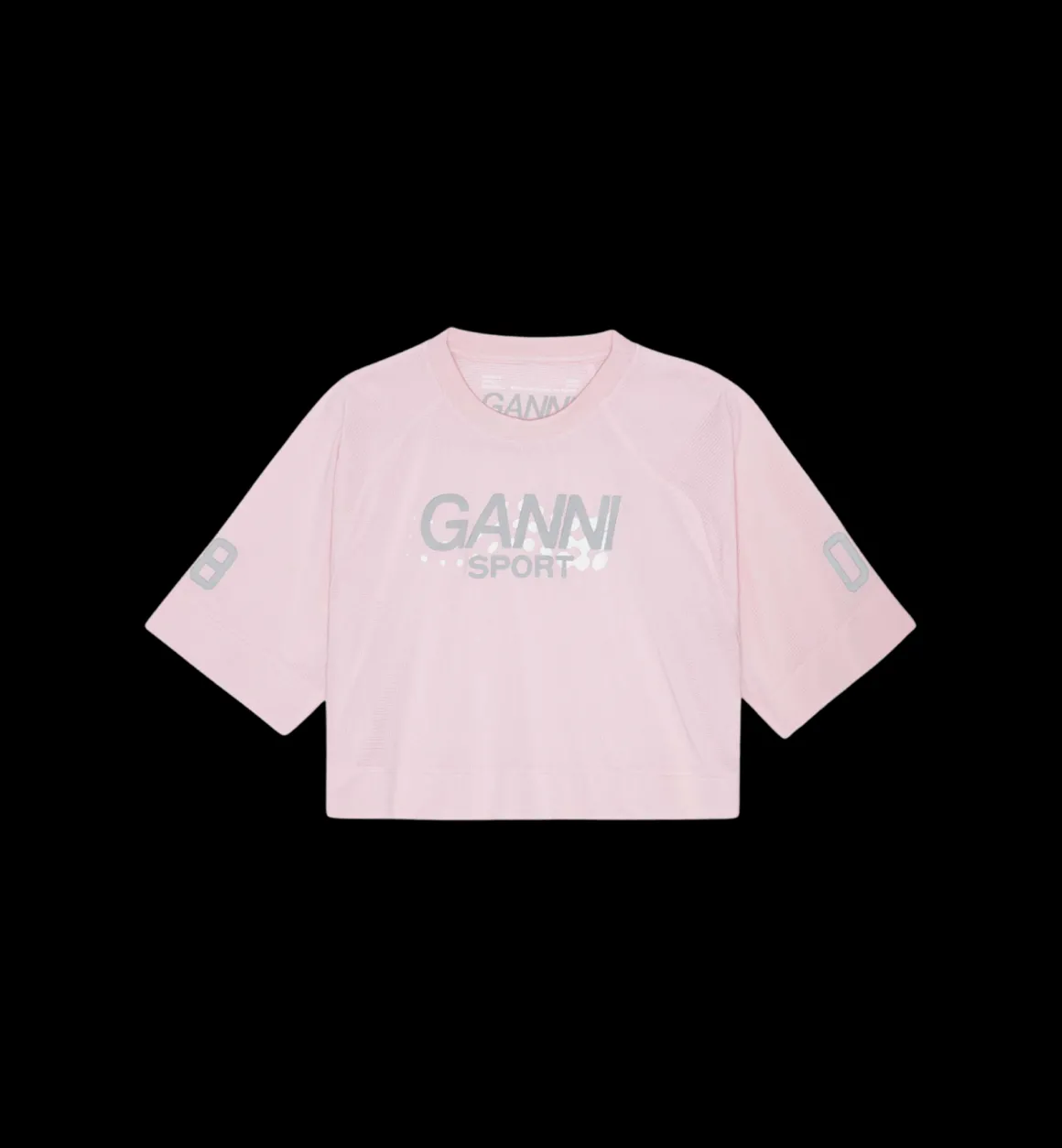 GANNI Tops | Active Mesh Cropped T-shirt Pink