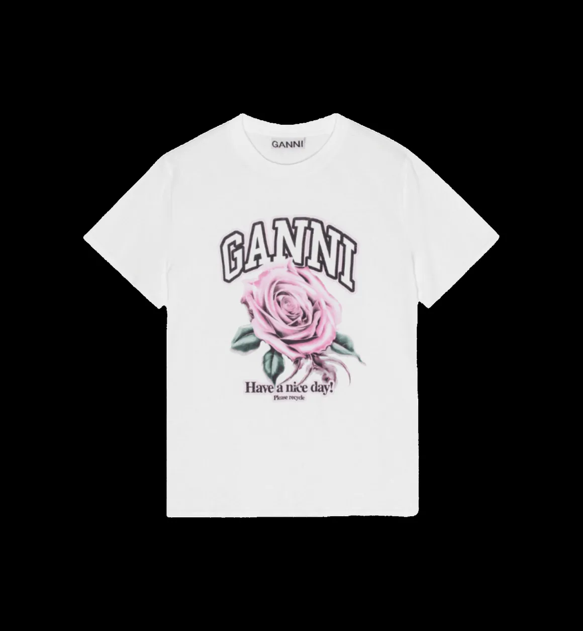 GANNI Tops | Basic Rose T-shirt White