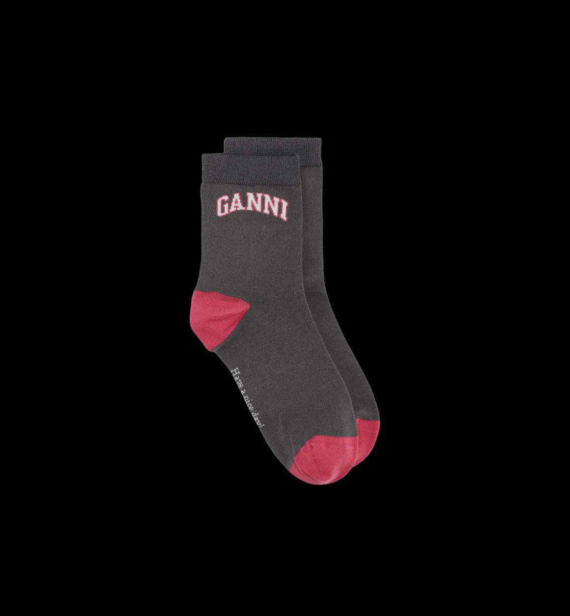 GANNI Accessories | Loungewear | Black Print Socks Blue