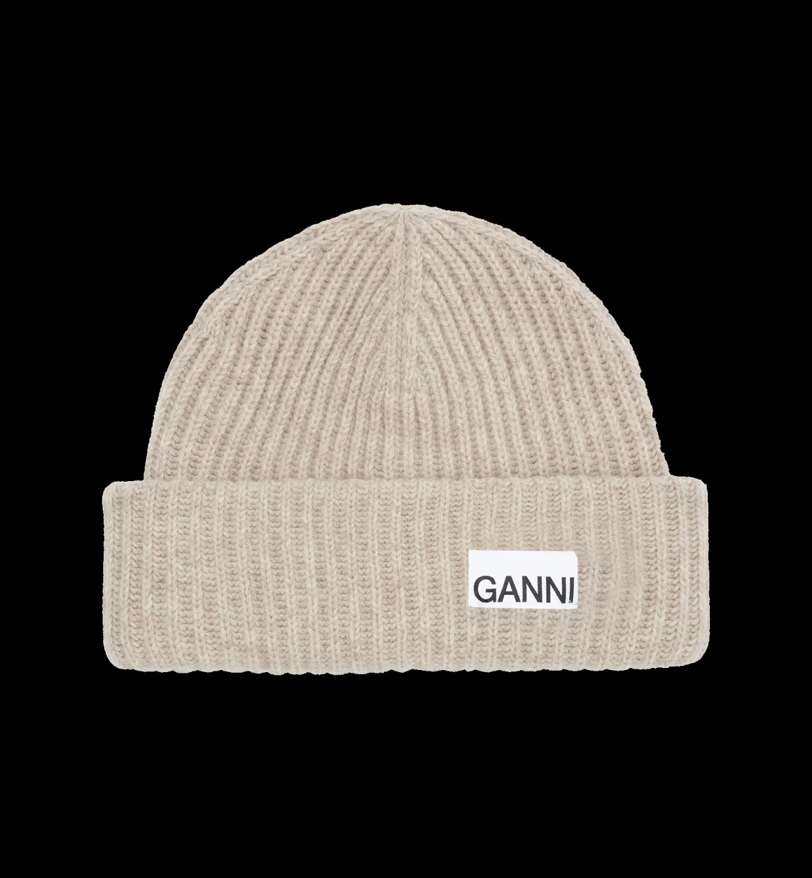 GANNI Accessories | Brown Structured Rib Beanie