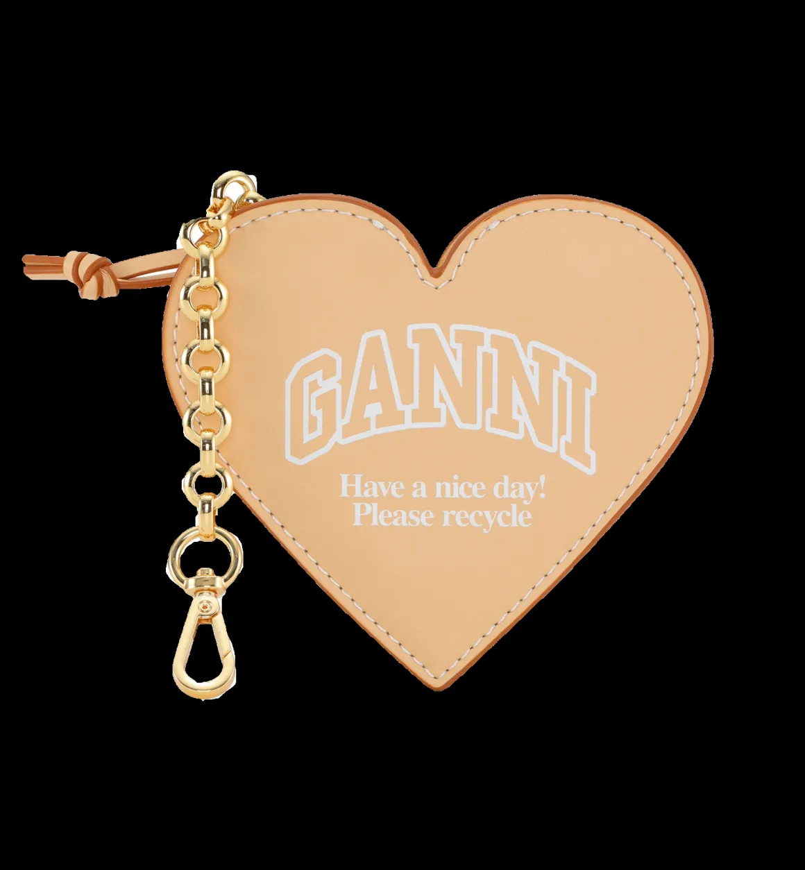 GANNI Accessories | Cream Funny Heart Zipped Coin Purse