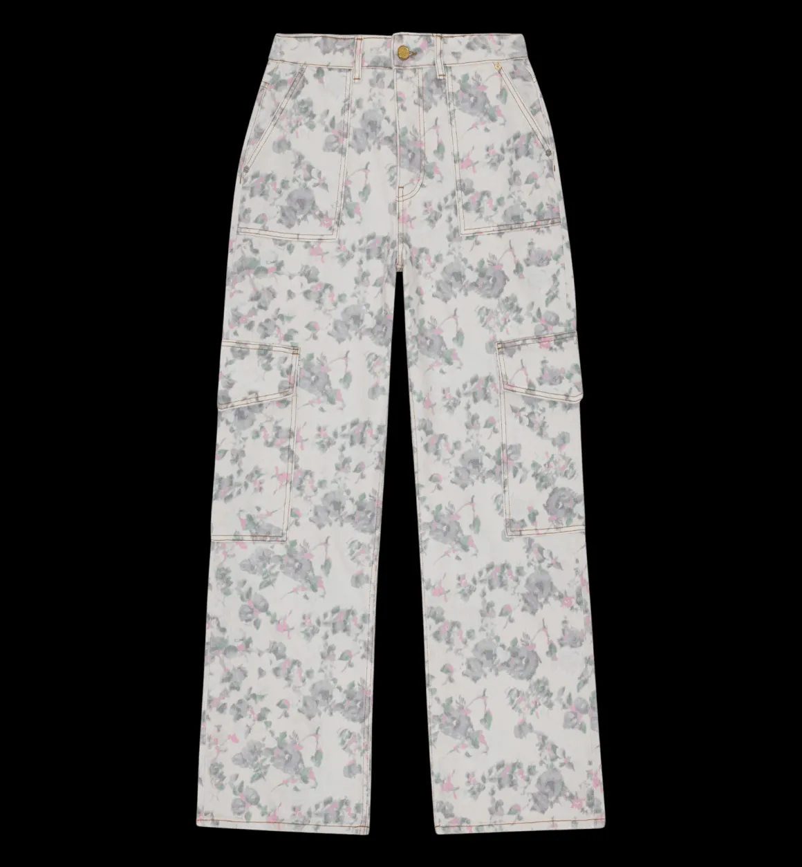 GANNI Broeken & Rokken | Floral Angi Denim Jeans Multicolour