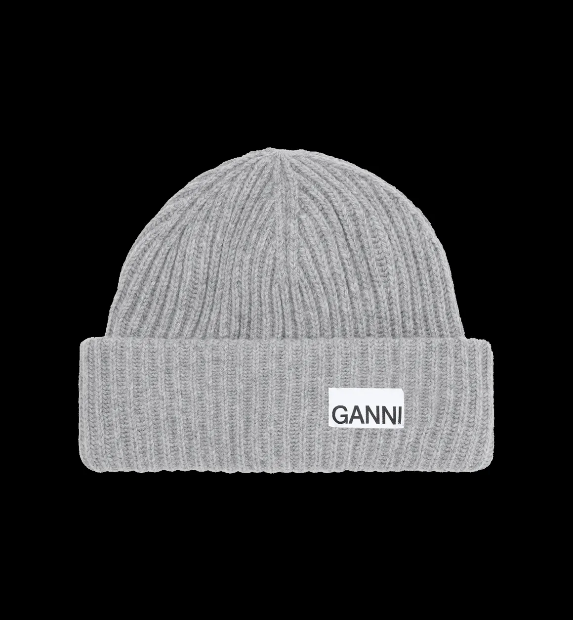 GANNI Accessories | Grey Structured Rib Beanie