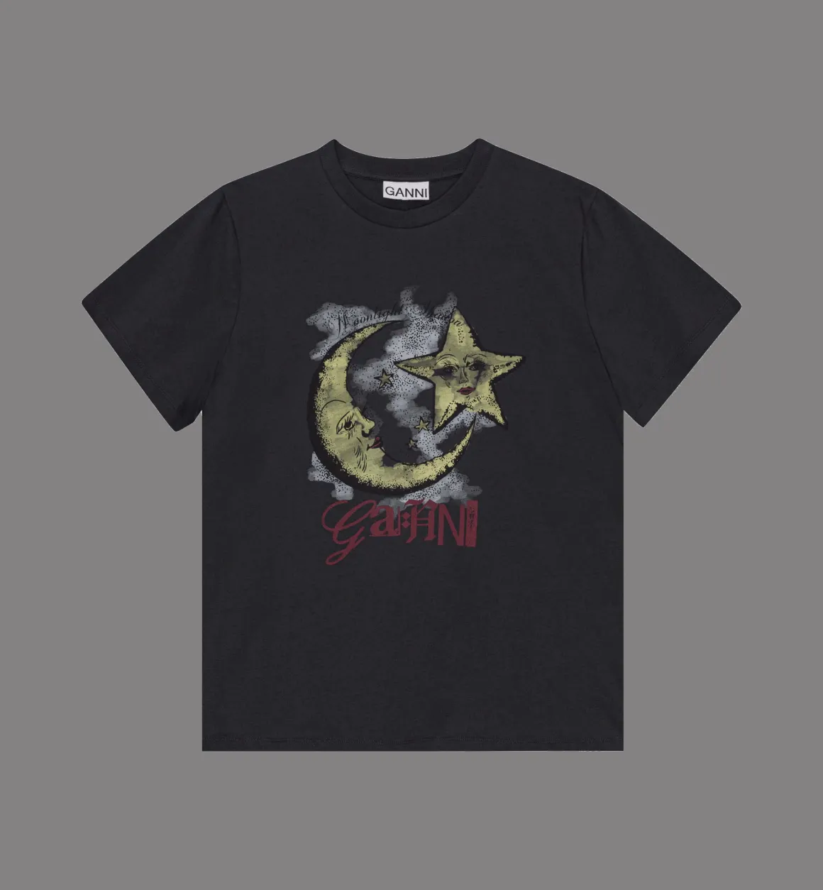 GANNI Tops | Moonlight T-shirt Black