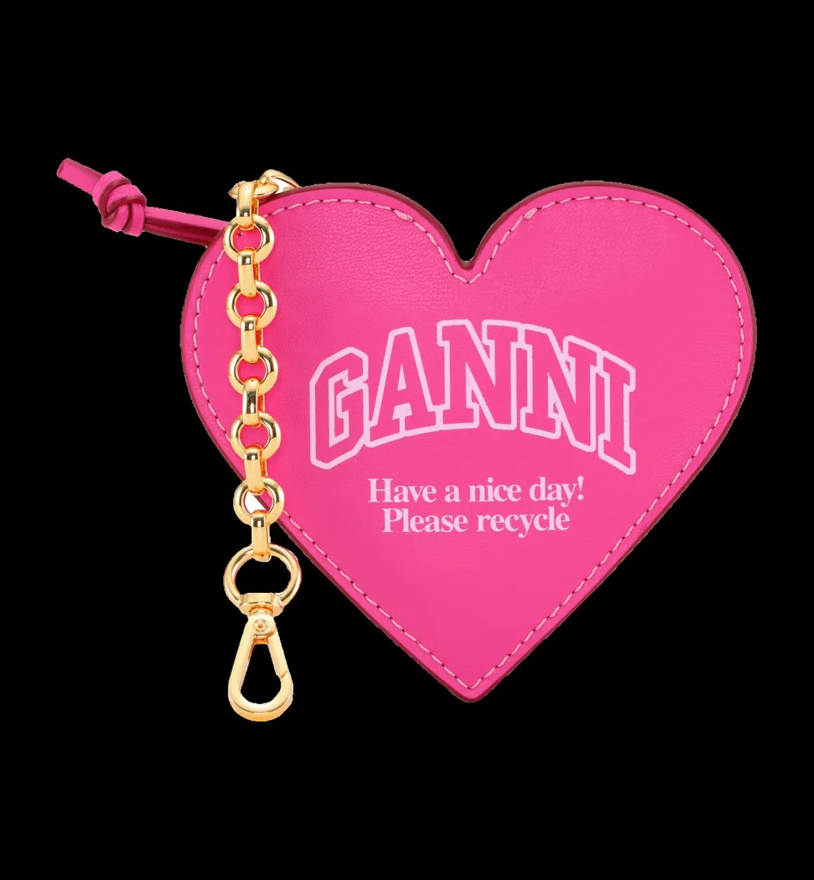 GANNI Accessories | Pink Funny Heart Zipped Coin Purse