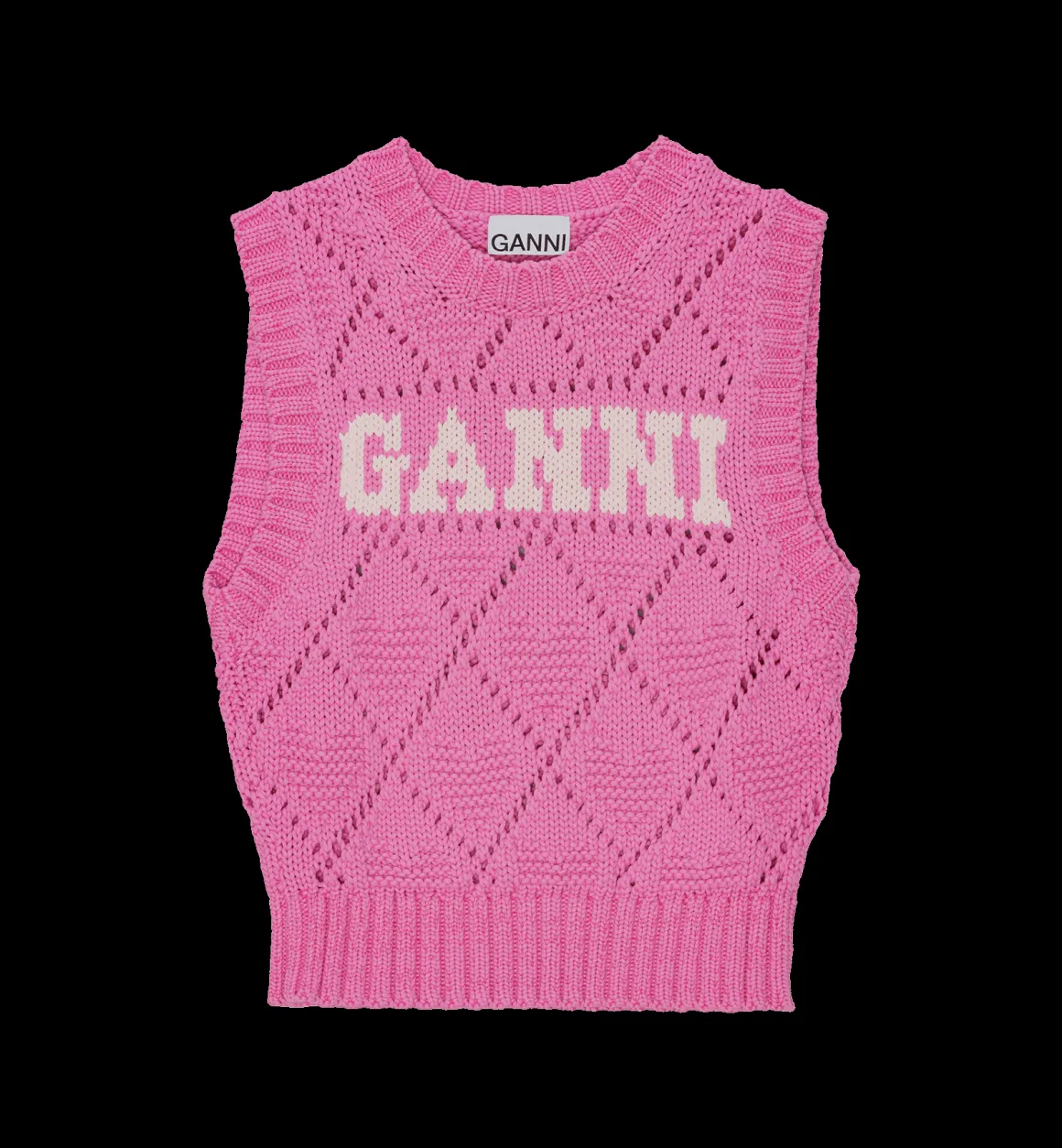 GANNI Tops | Rope Short Vest Pink