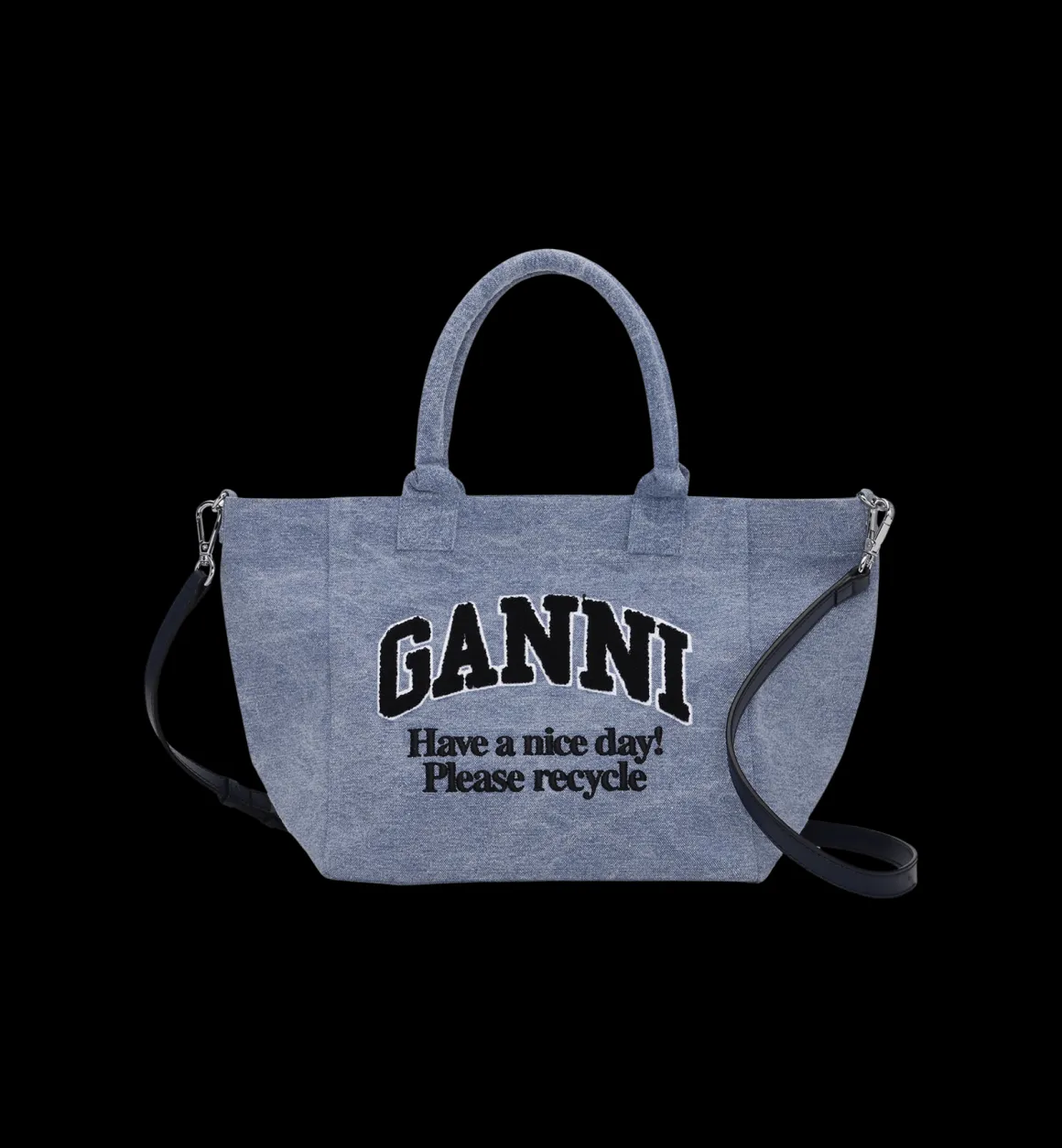 GANNI Accessories | Washed Denim Small Easy Shopper