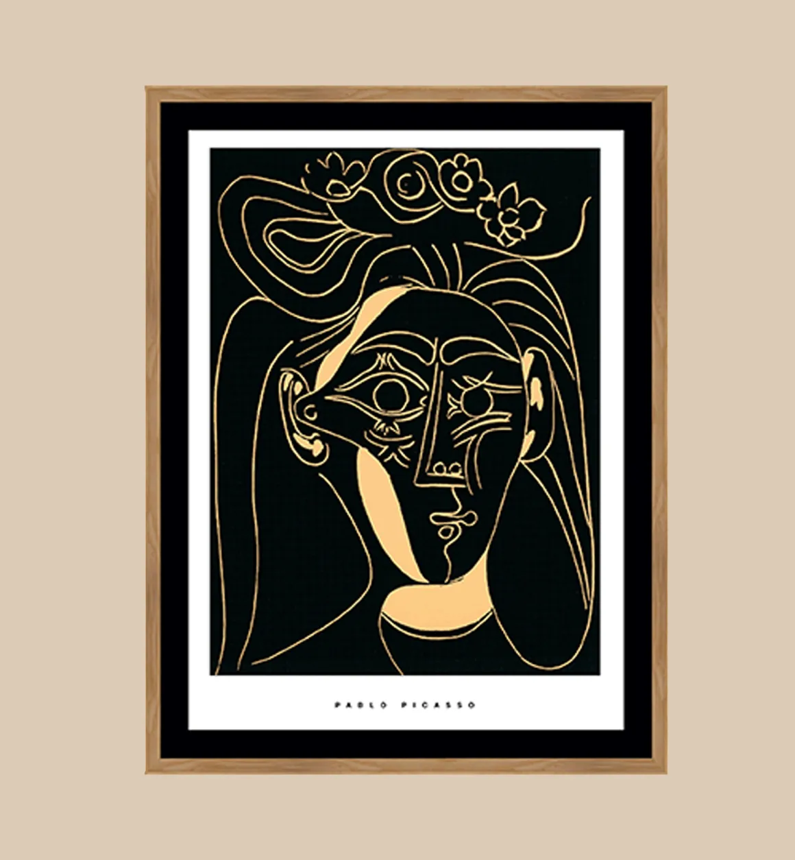 G&C Kunst | Decoratie | Picasso Flower Hat Framed Artwork