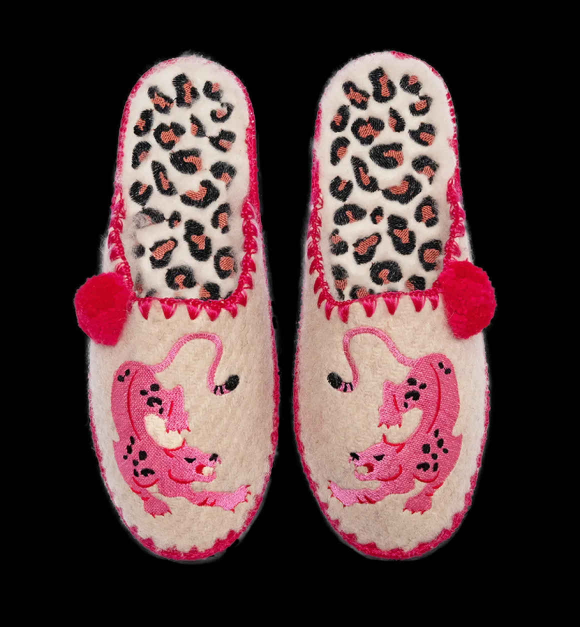 Give A Pon Accessories | Loungewear | Pink Panther Slippers Multicolour