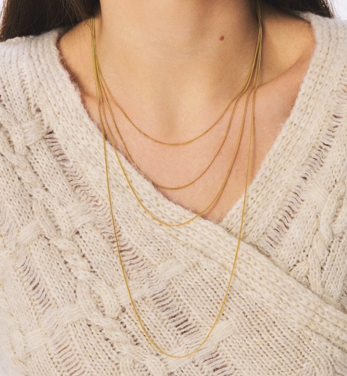 Anna + Nina ​Verguld | Zilver & Verzilverd | Gourmet Plain Necklace