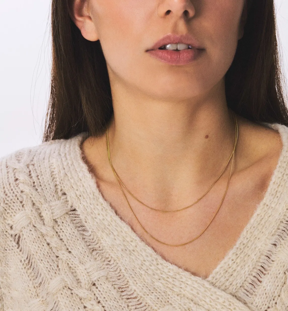 Anna + Nina 14K Goud | Voor Een Vriend(in) | Gourmet Plain Necklace 14K Geelgoud