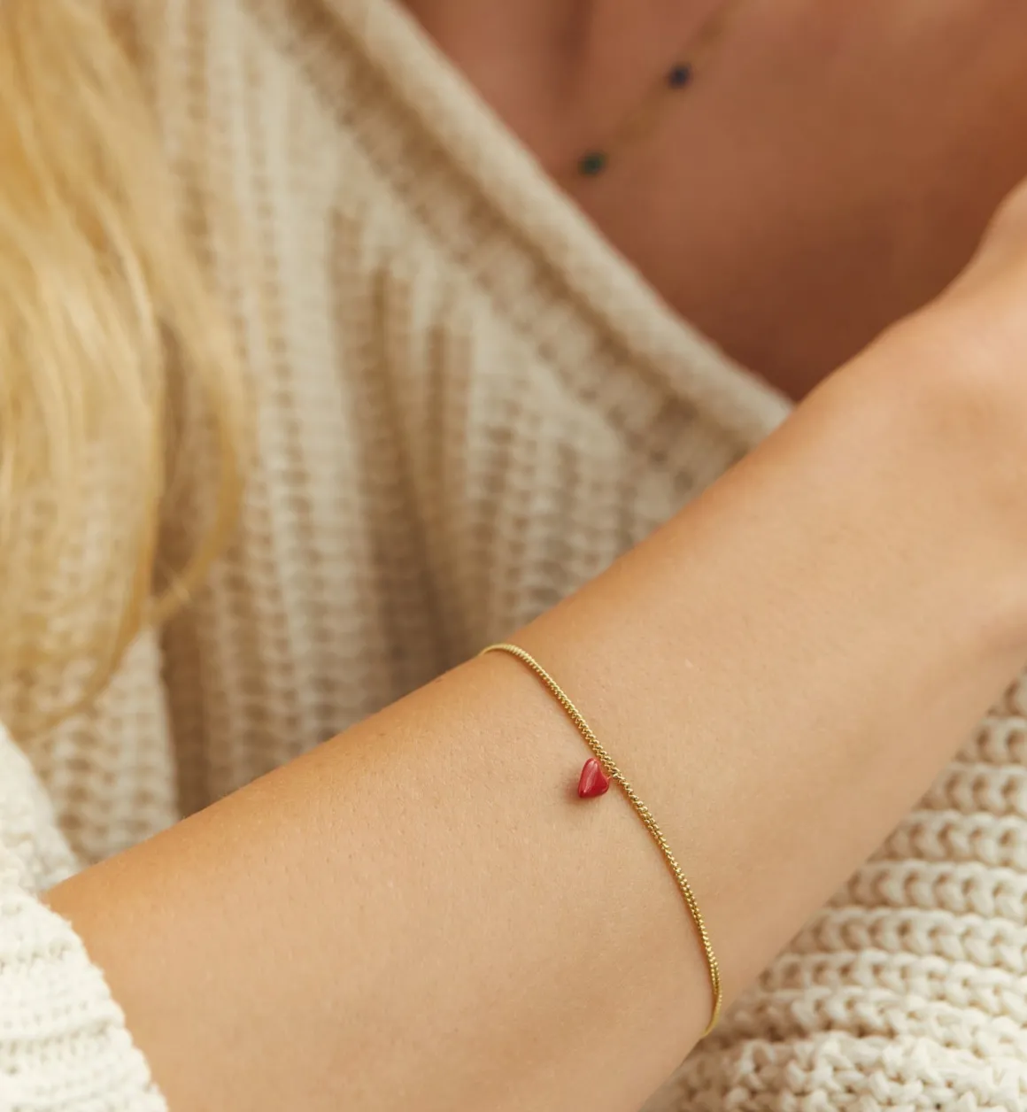 Anna + Nina ​Verguld | Zilver & Verzilverd | Heart Beat Bracelet