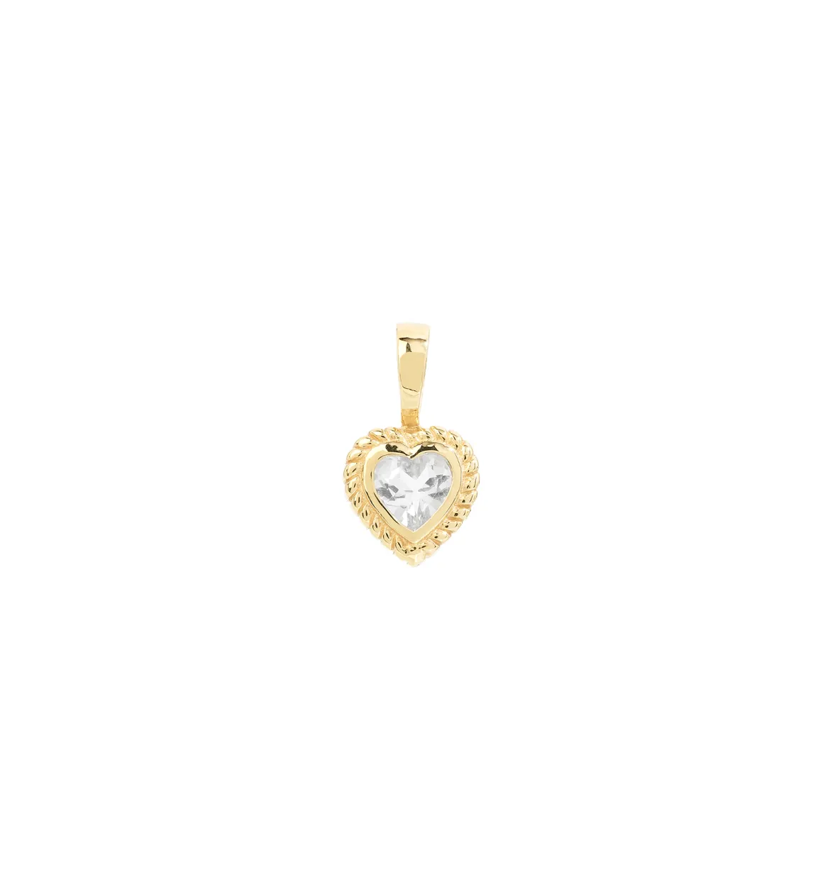 Anna + Nina 14K Goud | Heart Necklace Charm 14K