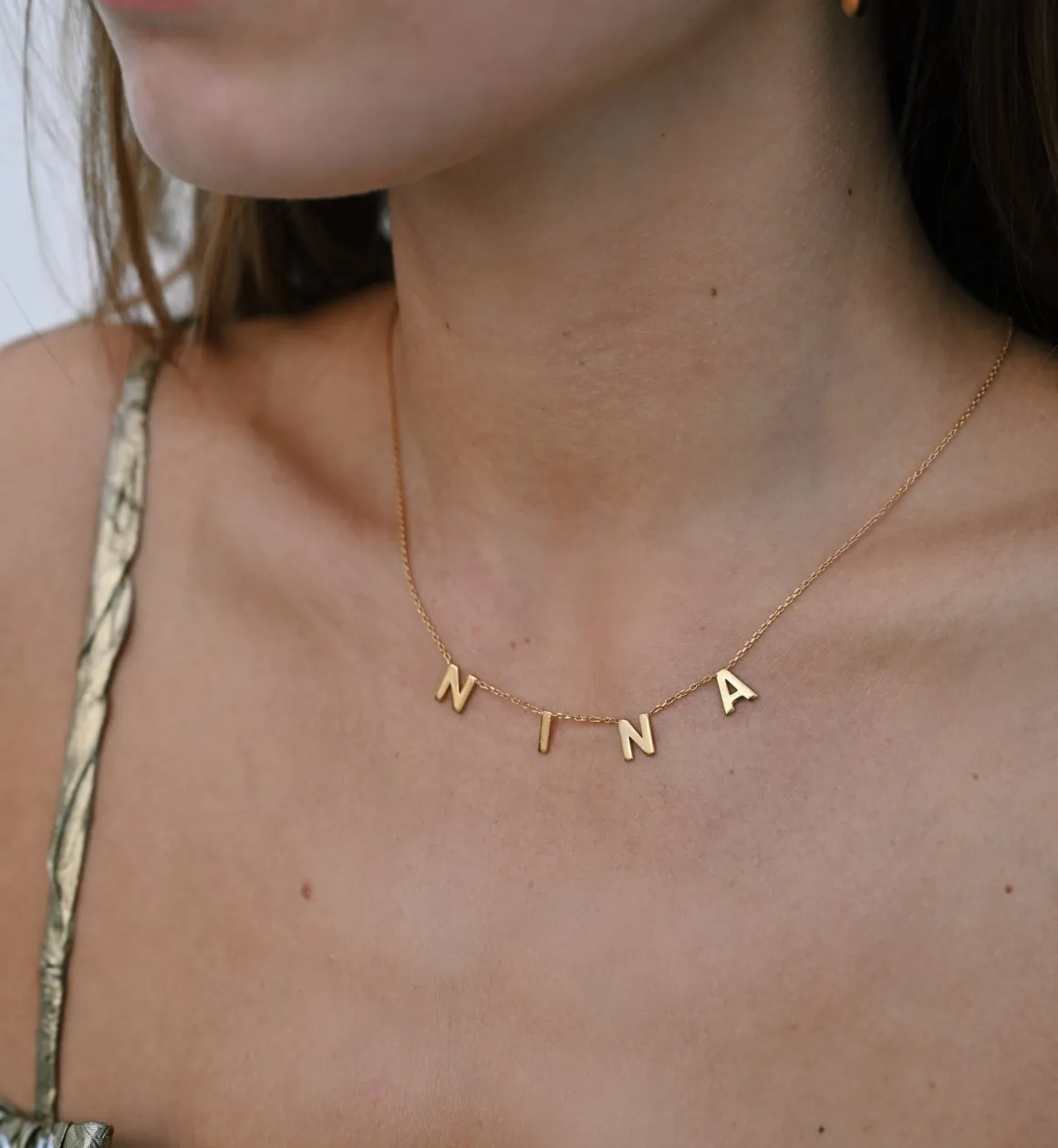 Anna + Nina 9K | Voor Je Partner | Initial Necklace 9K 1initial