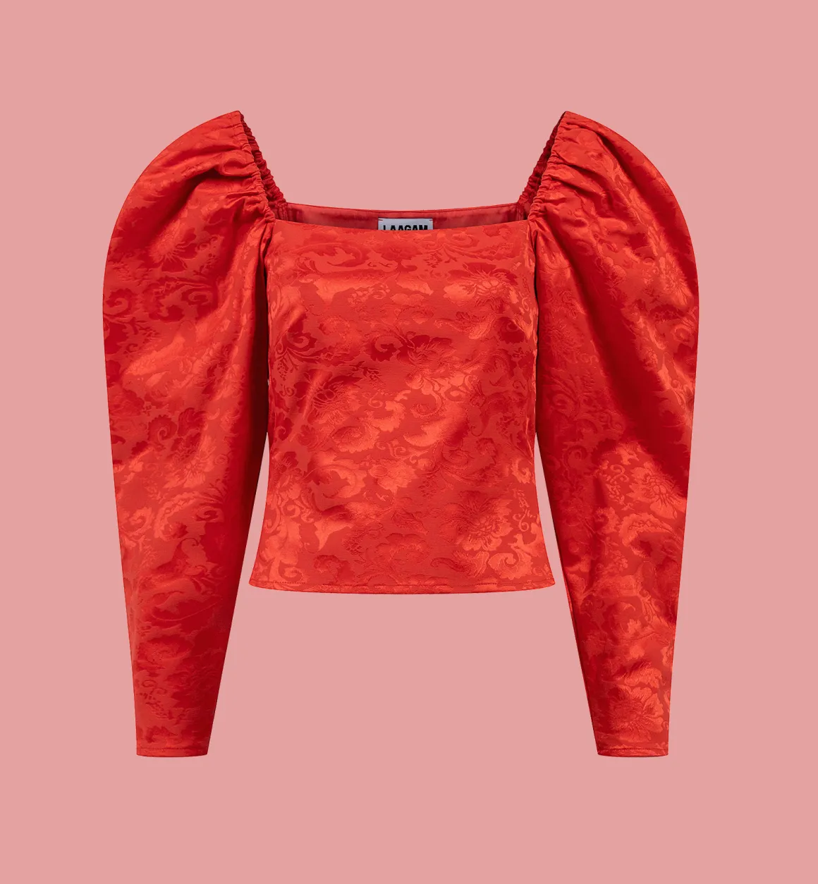 Laagam Tops | Brigitte Puff Top Red