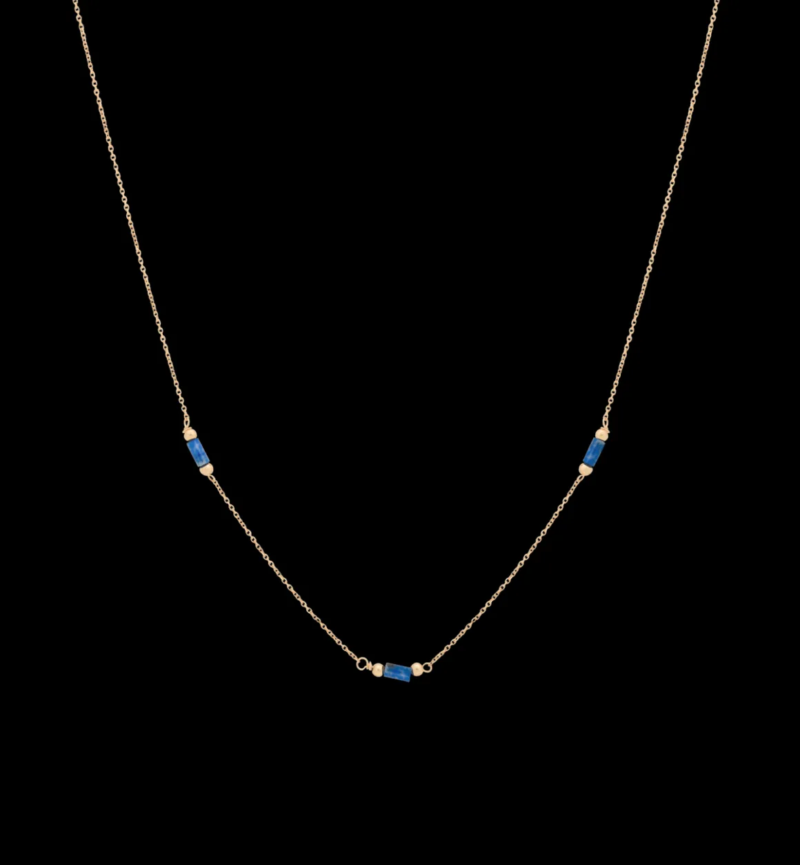 Anna + Nina 14K Goud | Lapis Necklace 14K