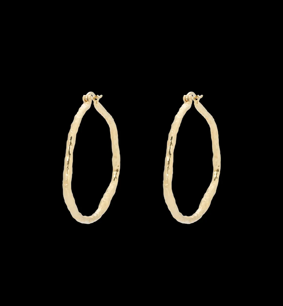 Anna + Nina ​Verguld | Zilver & Verzilverd | Large Organic Hoop Earrings