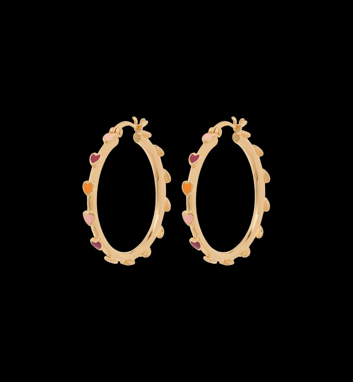 Anna + Nina ​Verguld | Voor Je Partner | Large Sunset Love Hoop Earrings