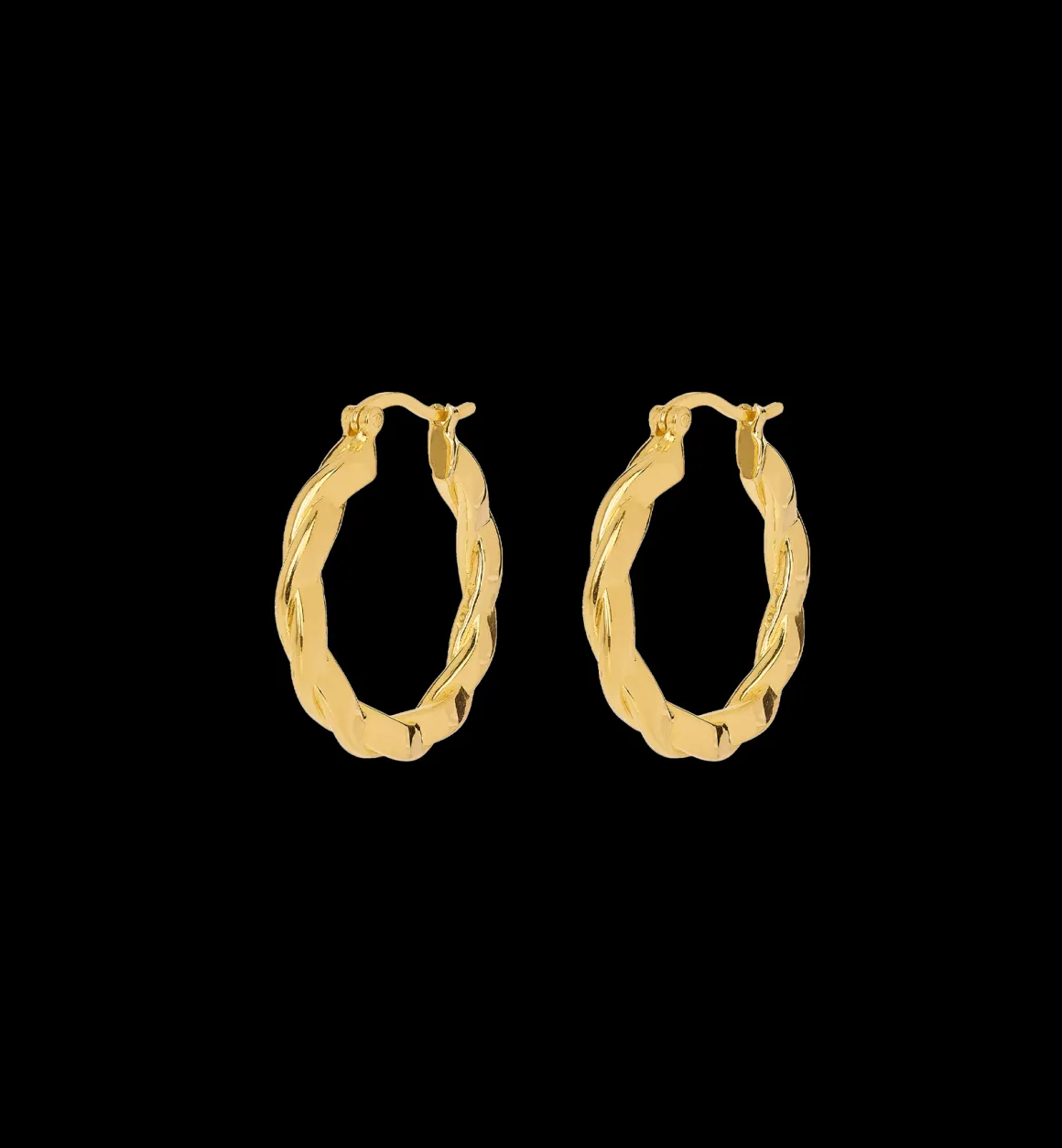 Anna + Nina ​Verguld | Zilver & Verzilverd | Large Twisted Hoop Earrings