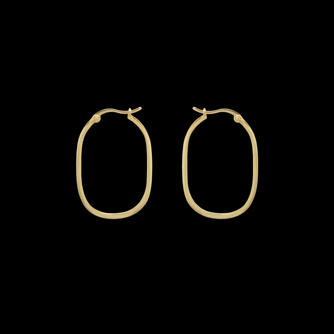 Anna + Nina ​Verguld | Zilver & Verzilverd | Link Hoop Earrings