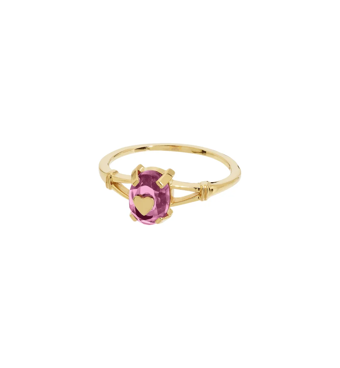 Anna + Nina 14K Goud | Lucky Fortune Heart Ring 14K Geelgoud