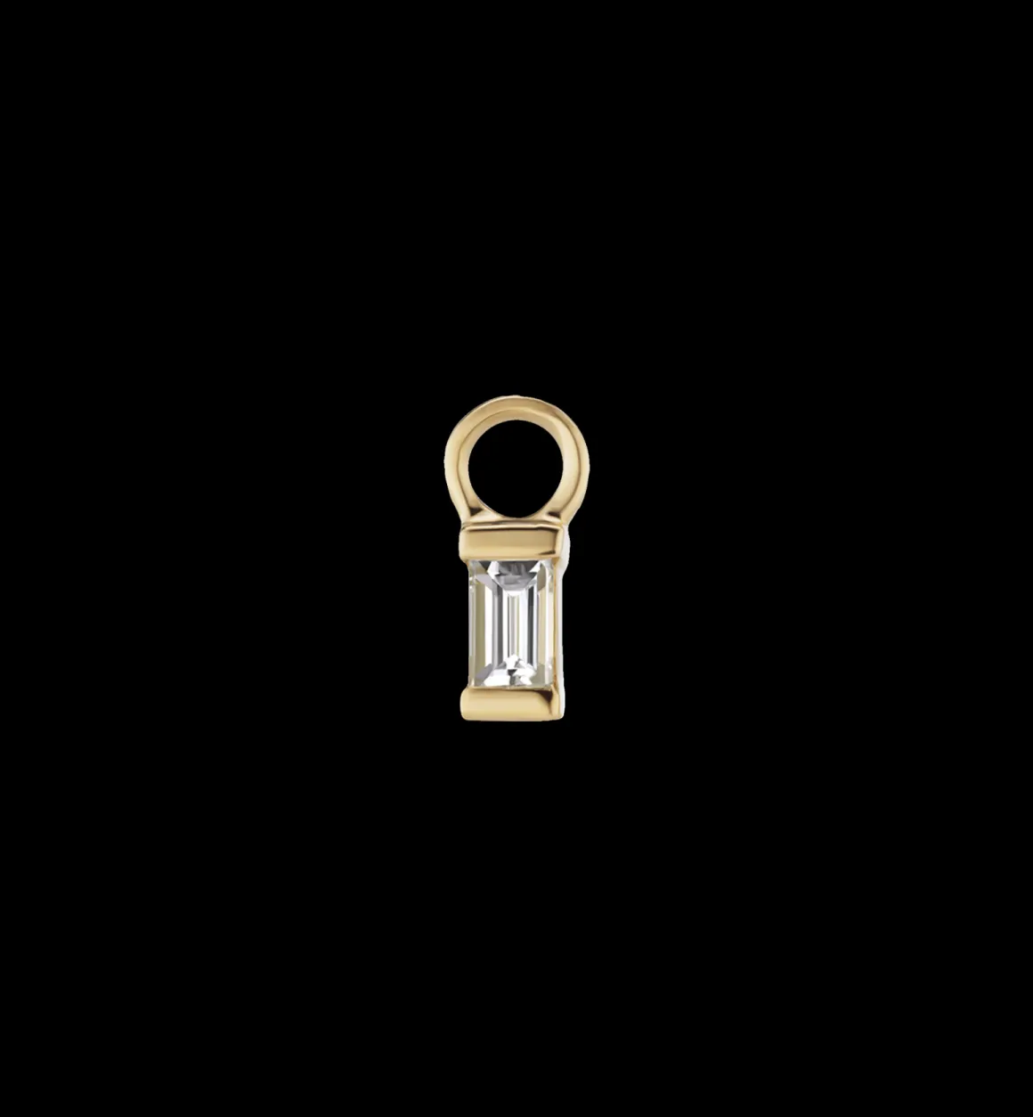 Maria Tash 14K Goud | Diamond Baguette Charm