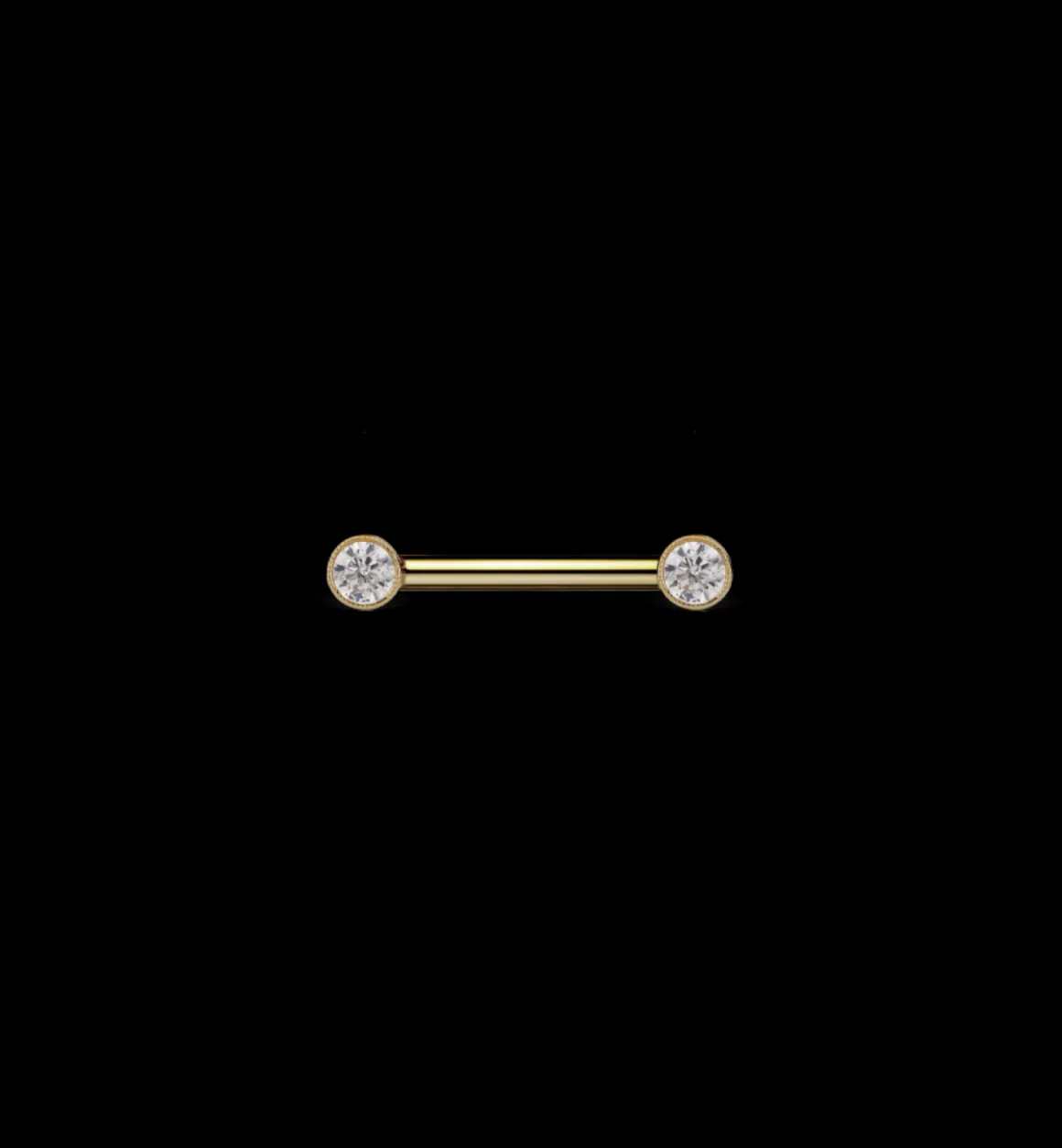 Maria Tash 14K Goud | Zirconia Engraved Cup Nipple Piercing 14K