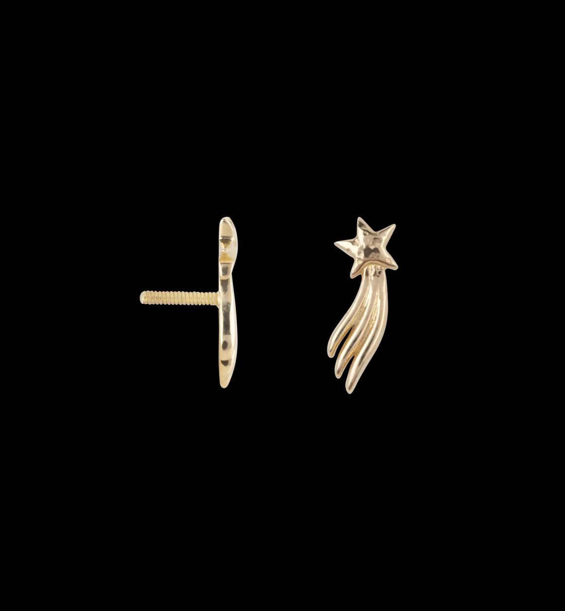 Anna + Nina 14K Goud | Meteor Piercing Front 14K