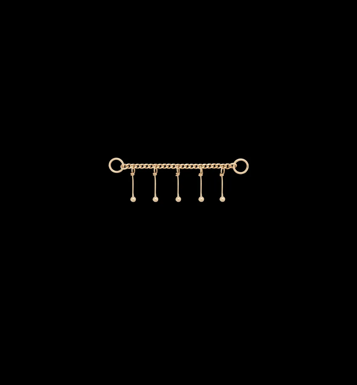 Anna + Nina 14K Goud | Mythical Pillars Chain Charm Piercing 14K