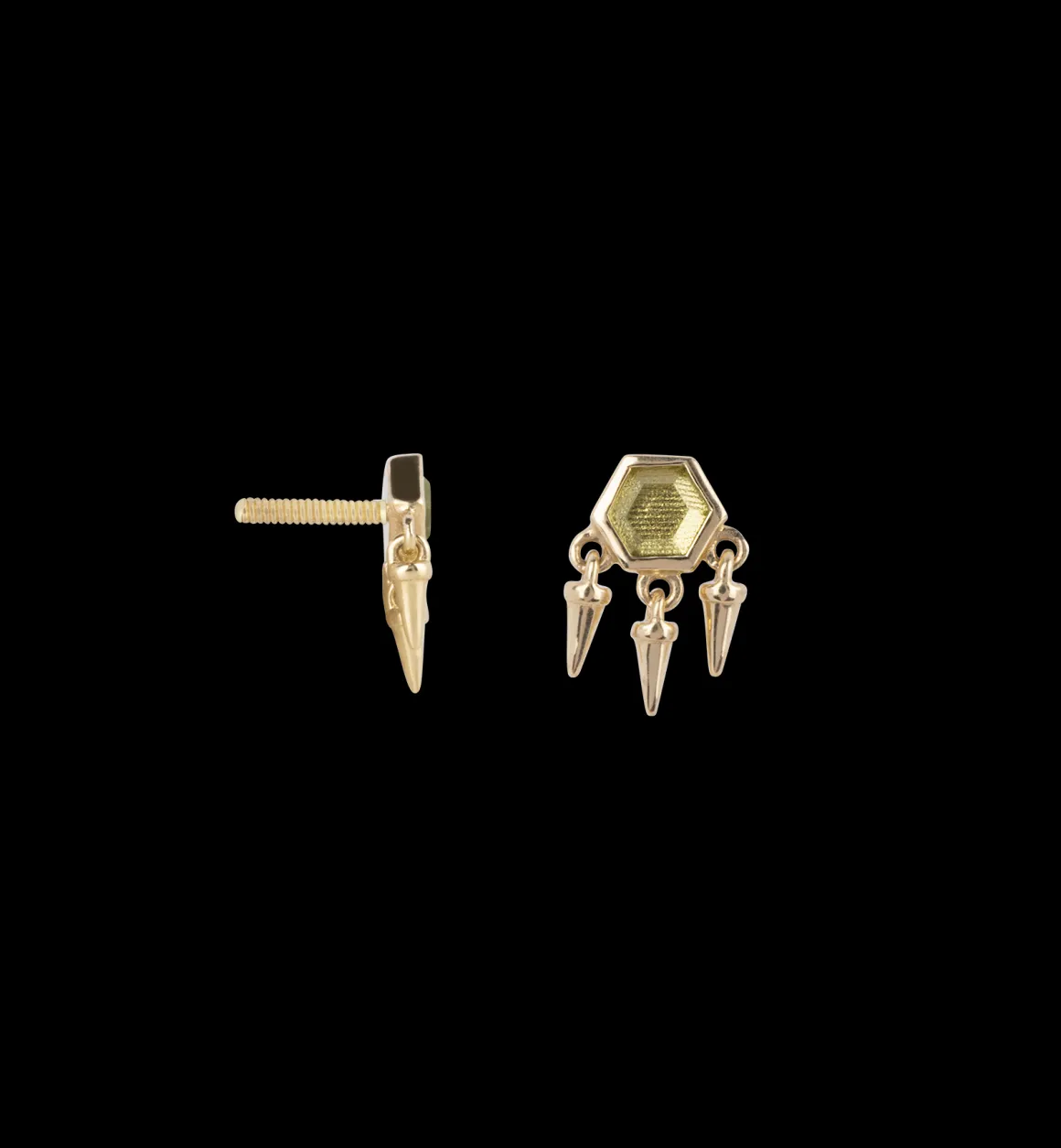 Anna + Nina 14K Goud | Ophelia Piercing Front 14K