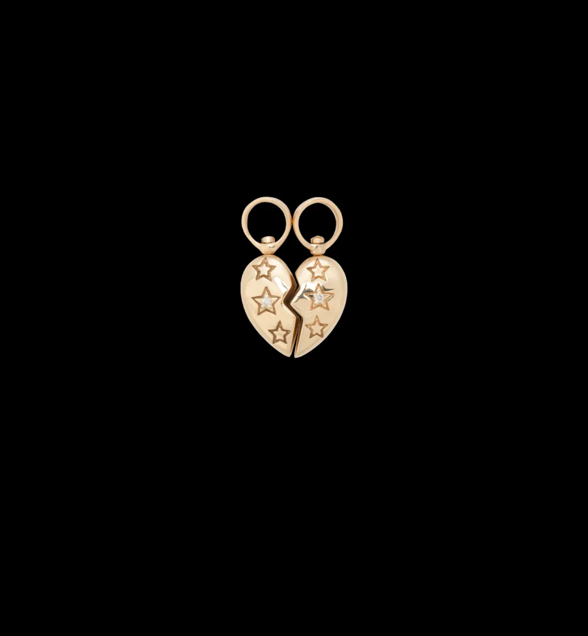 Anna + Nina 14K Goud | Voor Een Vriend(in) | Piece of My Heart Set of 2 Charms 14K