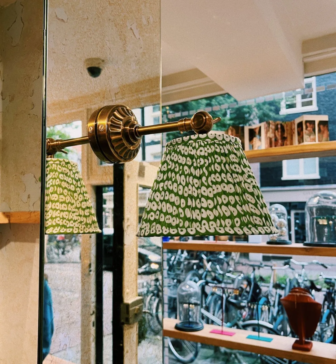 Pooky Lampen | Decoratie | Green Ikat Cotton Lampshade