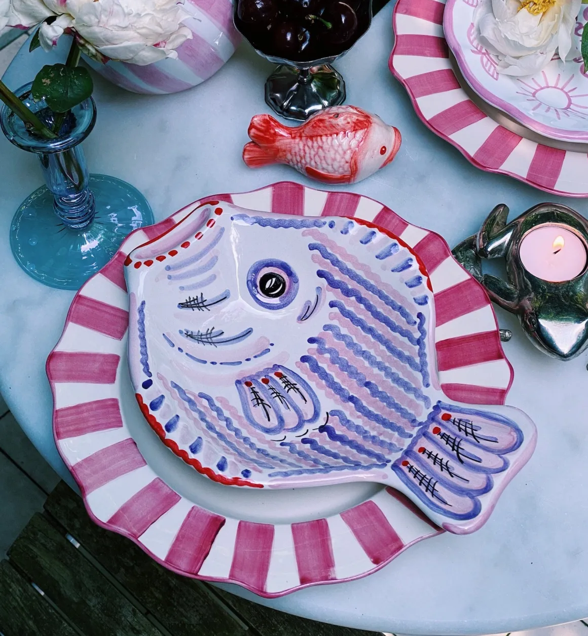 Popolo Servies | Pink Portofino Fish Platter